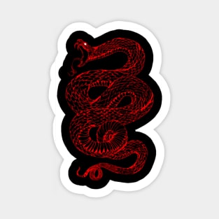 Red Snake Sticker